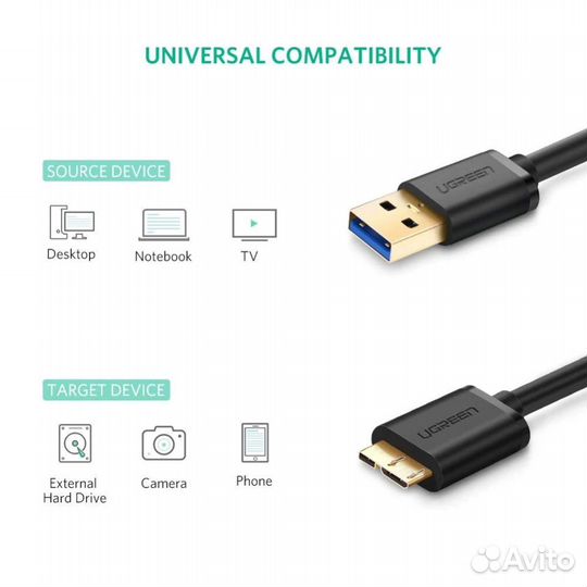 Кабель Micro USB 3,0
