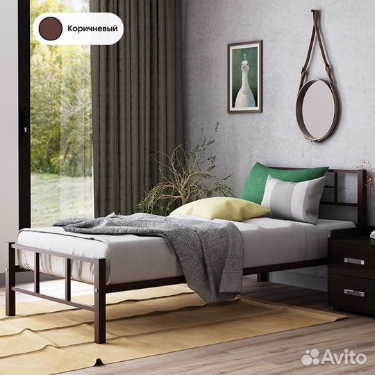 Односпальная металлическая кровать