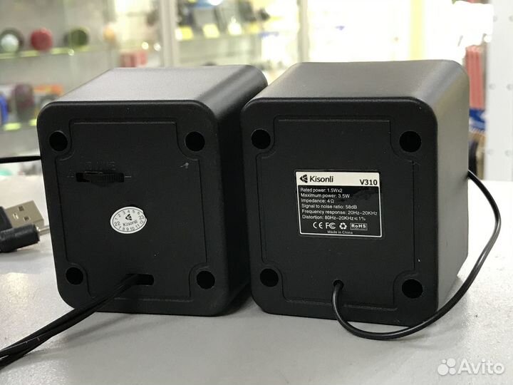 Колонки для пк Kisonli V310 черный