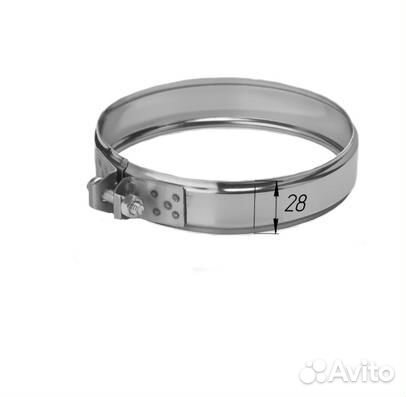 Хомут Феррум обжимной нерж.(430/0,5 мм), ф100