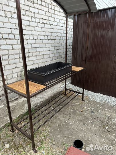 Мангальная зона под крышей, мангал лофт