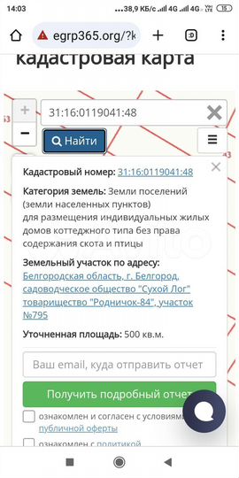 Участок 15 сот. (ИЖС)