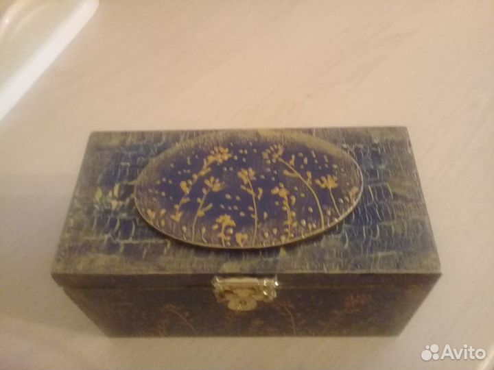 Шкатулка ручной работы+кружка-комплект для чая