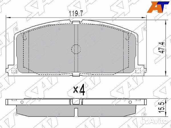 Колодки тормозные Передние toyota celica