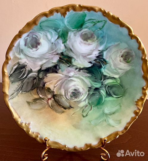 Десертная тарелка. «Розы», Limoges