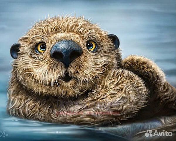 Алмазная мозаика 40x50 Удивительный бобер