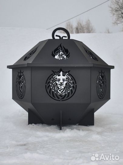 Чаша костровая с крышкой