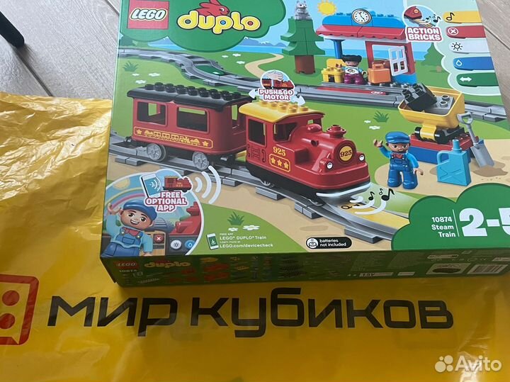 Lego duplo поезд на паровой тяге 10874 новый