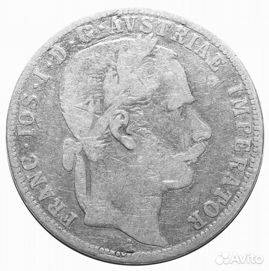 1 флорин 1866 год, Австрия. VF