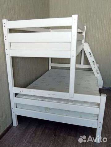 Двухъярусная кровать бу с матрасами