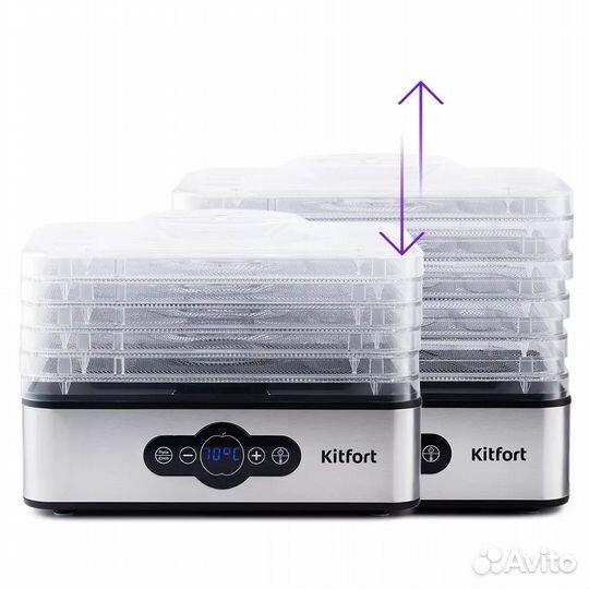 Сушилка для овощей и фруктов Kitfort KT-1914, черн