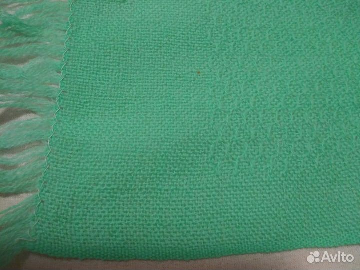 Шарф зелёный тонкий 30х120