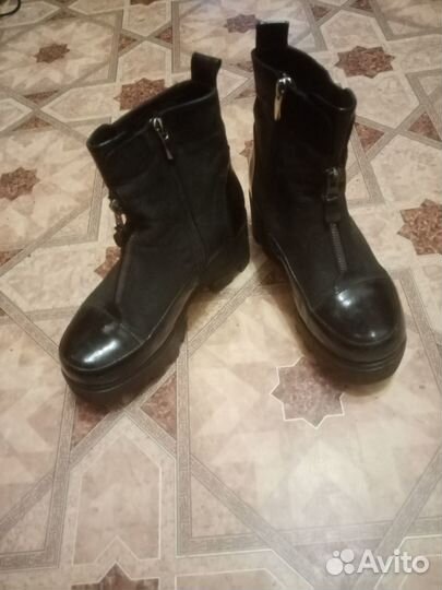 Зимние ботинки натуральная кожа и мех