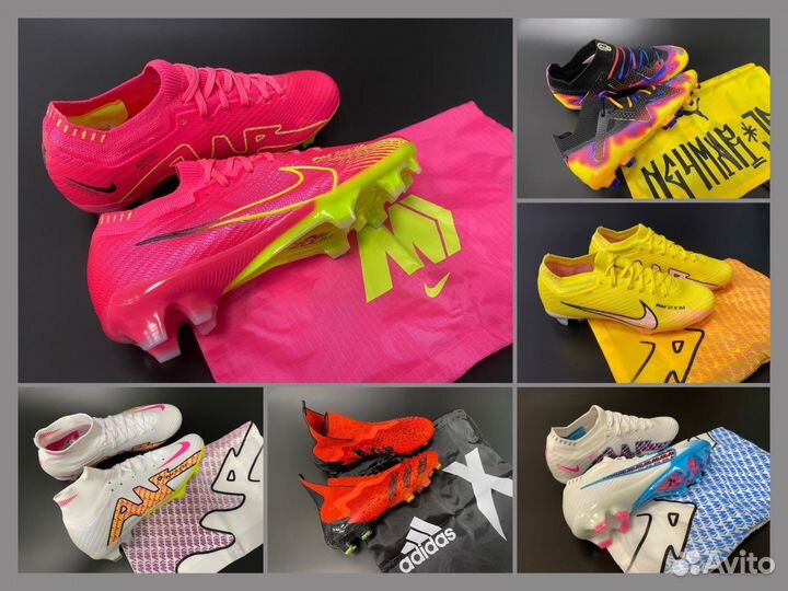 Футбольные бутсы Adidas predator Nike air zoom 15