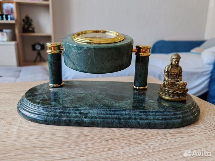 Часы, камень, бронза, будда