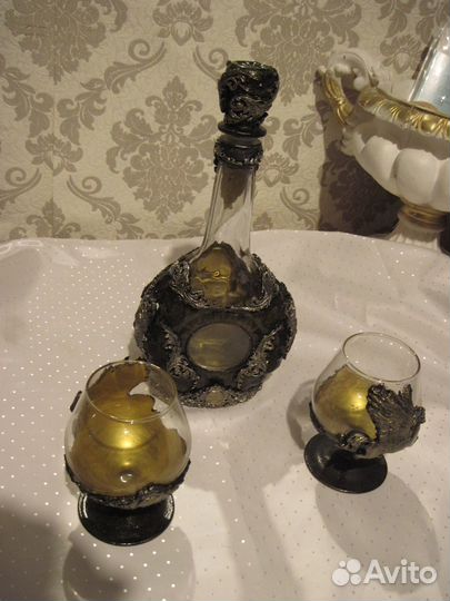 Именной набор для коньяка и виски. Бокалы, графин