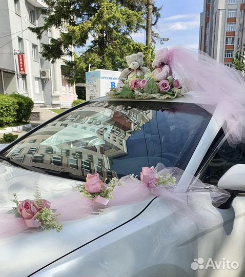 Украшения на машину на свадьбу с мишками