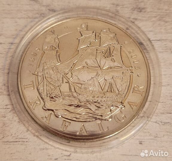 Великобритания 5 фунтов 2005. 200 лет Трафальгару