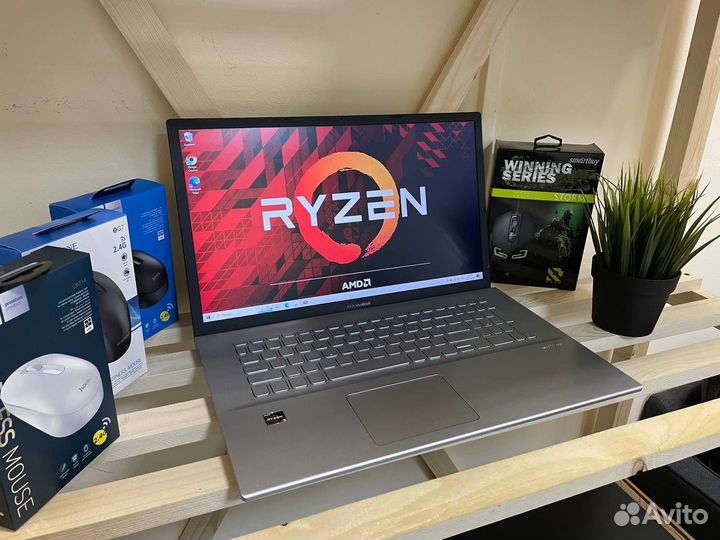 Большой Asus 17.3 Ryzen 3-3200U/AMD 540X/8Gb