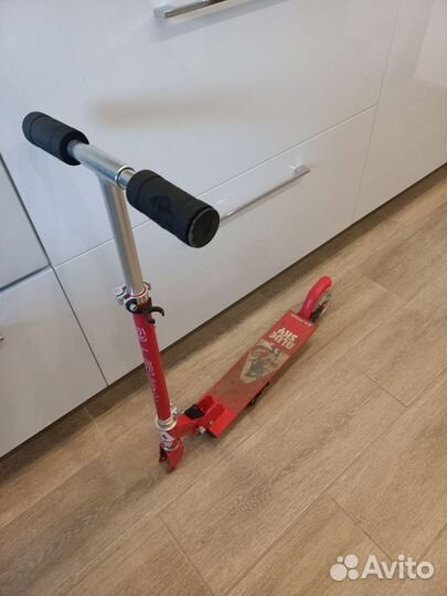 Самокат - снегокат детский складной двухколёсный
