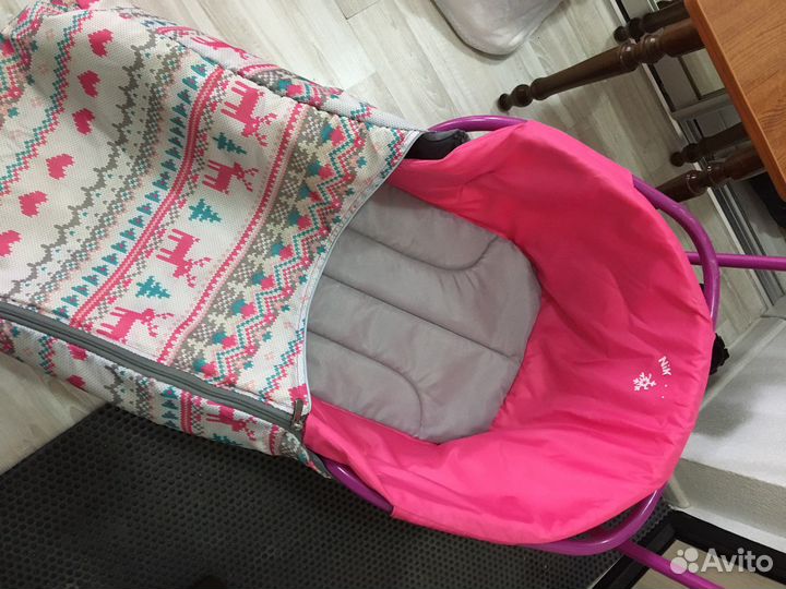 Санки коляска на колесах