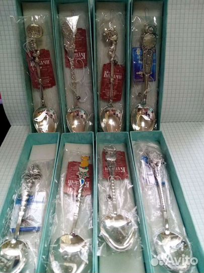 Чайные декаративные ложки серебро