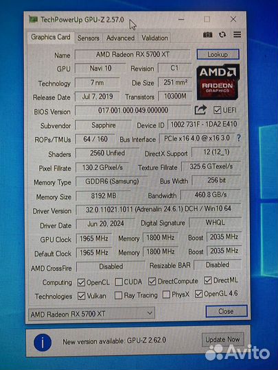 Sapphire rx5700xt nitro+ 8gb