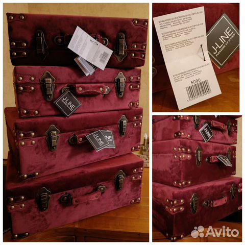 Чемодан сундук J-line(Бельгия) хлопковый велюр