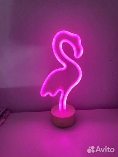 Светодиодный светильник фламинго. Сердце. Ночник