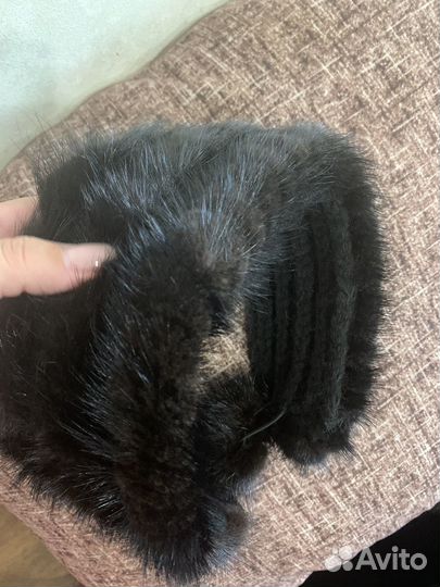 Женская повязка меховая на голову