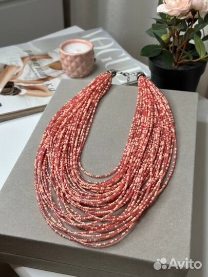 Колье бисер