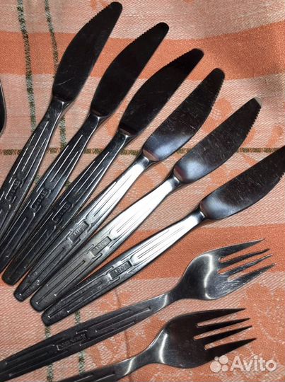Набор Вилки ножи СССР 12шт нержав. Цена за все