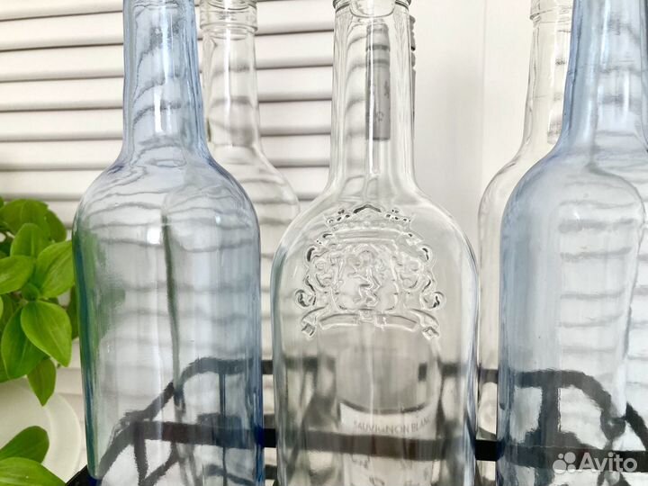 Бутылка стеклянная 0,75 разная