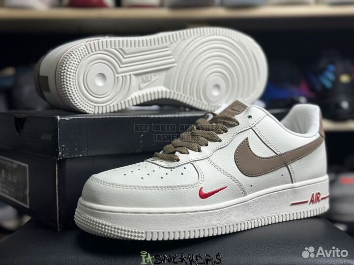 Кроссовки Nike Air force 1 бежевые 36-45