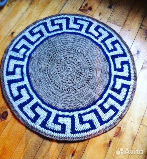 Вязанные коврики крючком