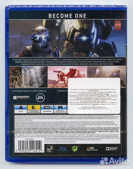 PS4 игра Sony Titanfall 2 (диск новый, в упак.)