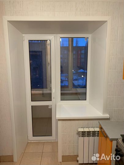 Установка балконного блока