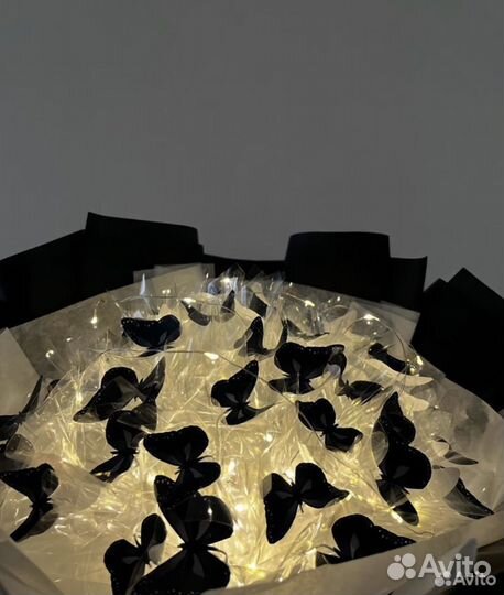 Бабочки светящиеся букет