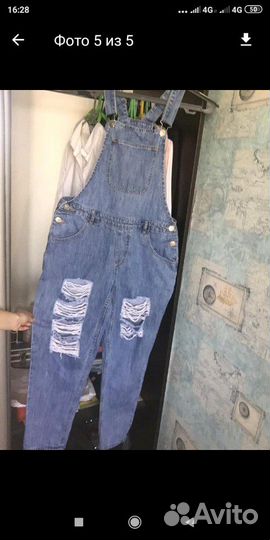 Джинсовый комбинезон