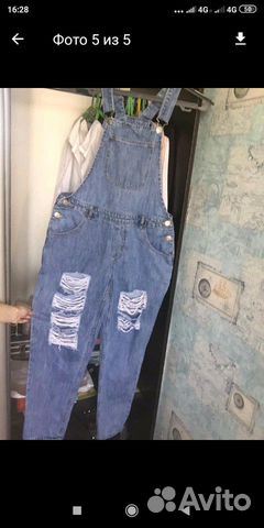Джинсовый комбинезон