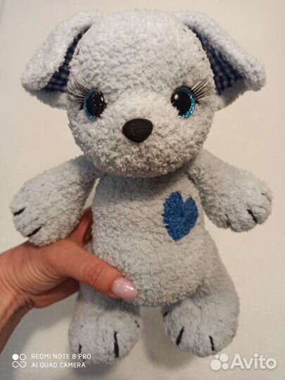 Вязаные игрушки собачка и кошка