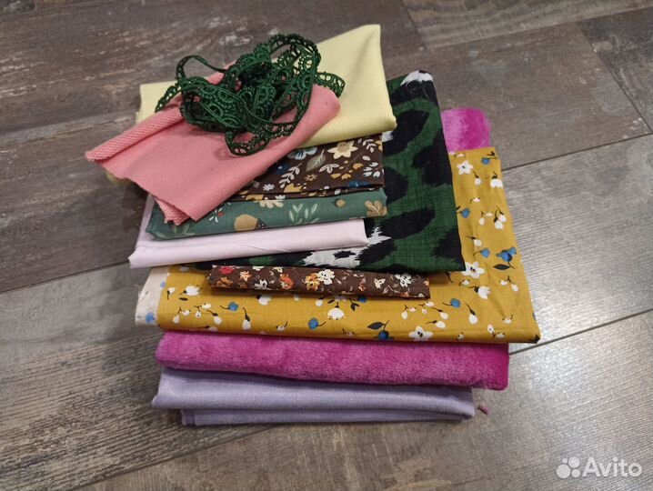 Остатки ткани, лоскуты, для рукоделия