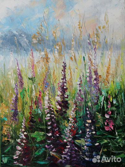 Картина люпины