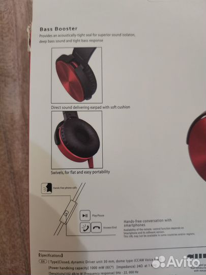 Наушники mdr-xb450ap extra bass