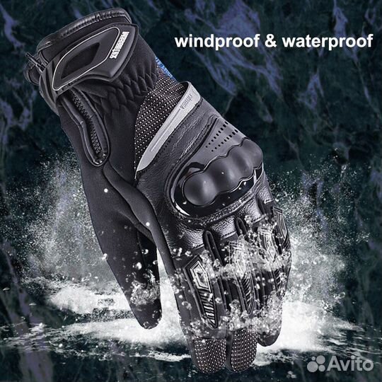 Мото перчатки masontex M37D черный (зимние)