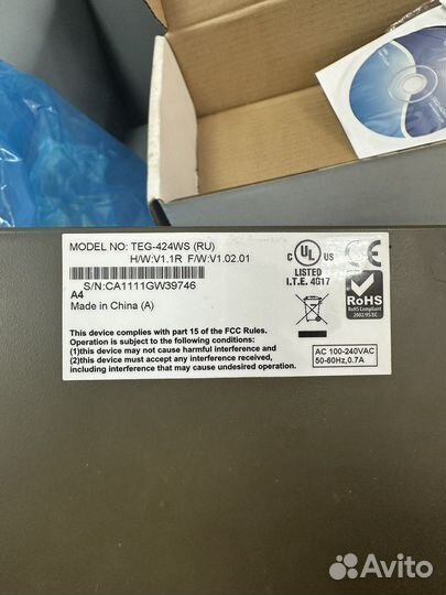 Коммутатор trendnet TEG-424WS 24 порта