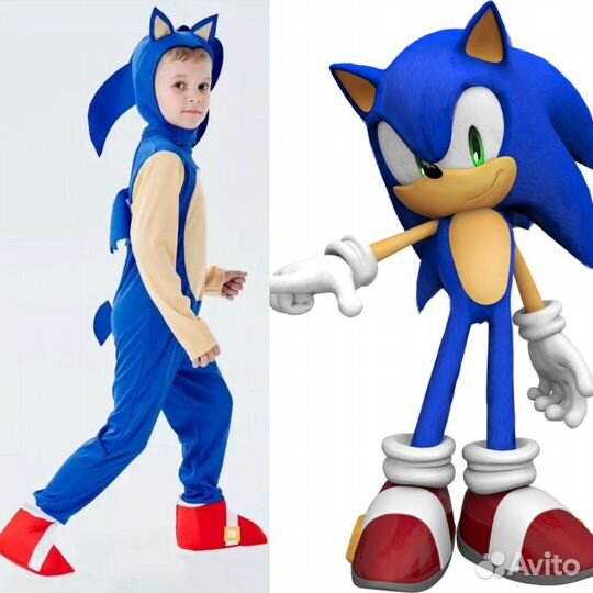 Прокат Продажа костюм Ежик Соник Sonic