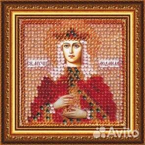 Рисунок на ткани для вышивания бисером 6,5х6,5 см