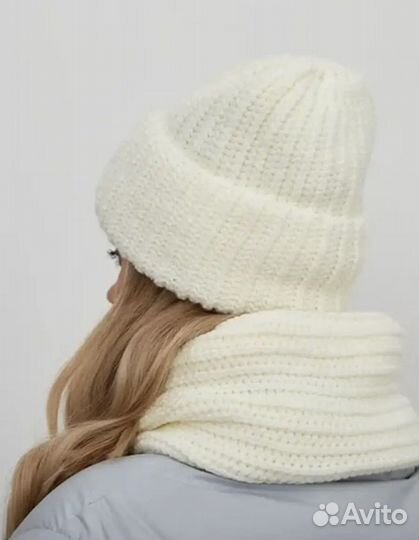 Шапка со снудом, шапка женская новая