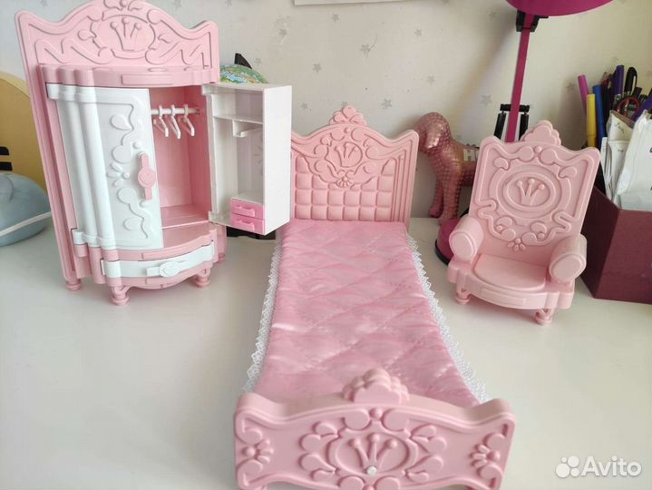 Кукольный домик для барби с мебелью